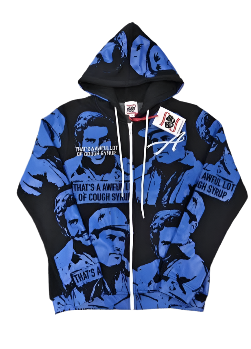 awful lot of cough syrup zip up