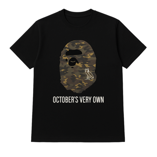 BAPE x OVO Woodland Camo Ape Head T-shirt