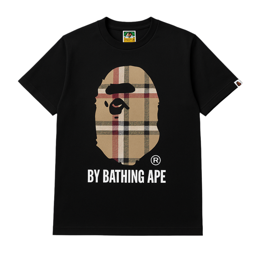 BAPE A Bathing Ape Check By Bathing Tee